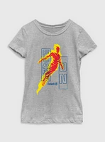 Marvel The Fantastic Four: First Steps Human Torch Flame On Youth Girls T-Shirt