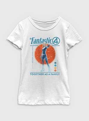 Marvel The Fantastic Four: First Steps Together As A Family Susan Storm Invisible Woman Youth Girls T-Shirt