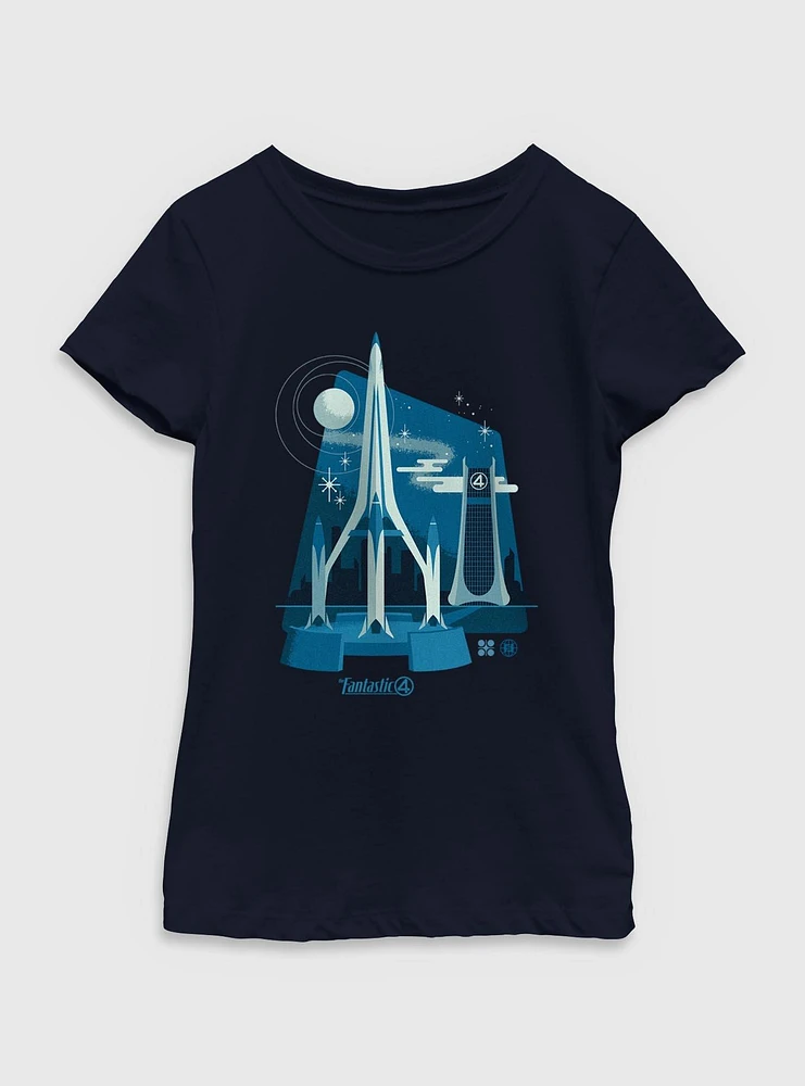 Marvel The Fantastic Four: First Steps Ready For Launch Youth Girls T-Shirt