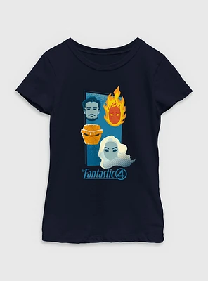 Marvel The Fantastic Four: First Steps Heads Youth Girls T-Shirt