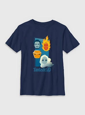 Marvel The Fantastic Four: First Steps Heads Youth T-Shirt