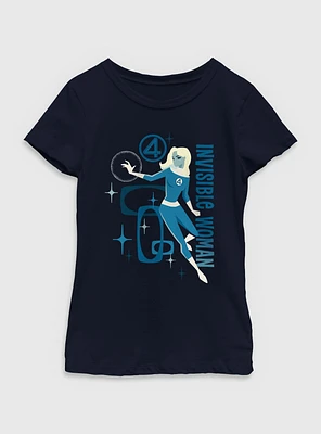 Marvel The Fantastic Four: First Steps Invisible Woman Vintage Youth Girls T-Shirt