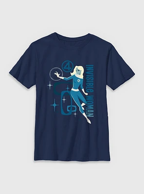 Marvel The Fantastic Four: First Steps Invisible Woman Vintage Youth T-Shirt