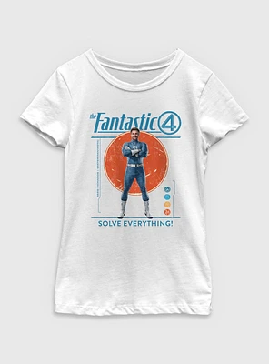 Marvel The Fantastic Four: First Steps Solve Everything Reed Richards Mister Youth Girls T-Shirt