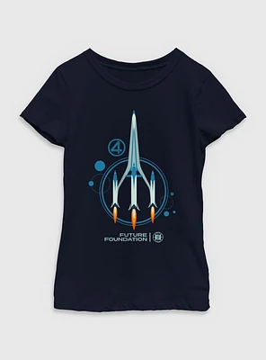 Marvel The Fantastic Four: First Steps Future Foundation Rocket Youth Girls T-Shirt