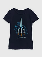 Marvel The Fantastic Four: First Steps Future Foundation Rocket Youth Girls T-Shirt