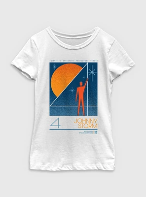 Marvel The Fantastic Four: First Steps Future Foundation Johnny Storm Youth Girls T-Shirt