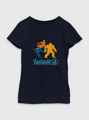 Marvel The Fantastic Four: First Steps Team Silhouette Youth Girls T-Shirt