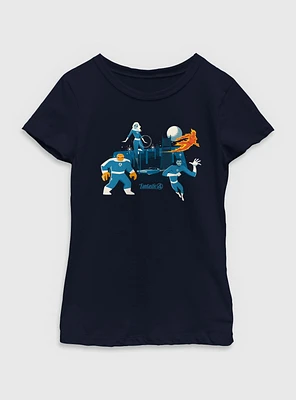 Marvel The Fantastic Four: First Steps City Youth Girls T-Shirt