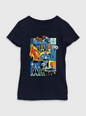 Marvel The Fantastic Four: First Steps Classic Four Youth Girls T-Shirt