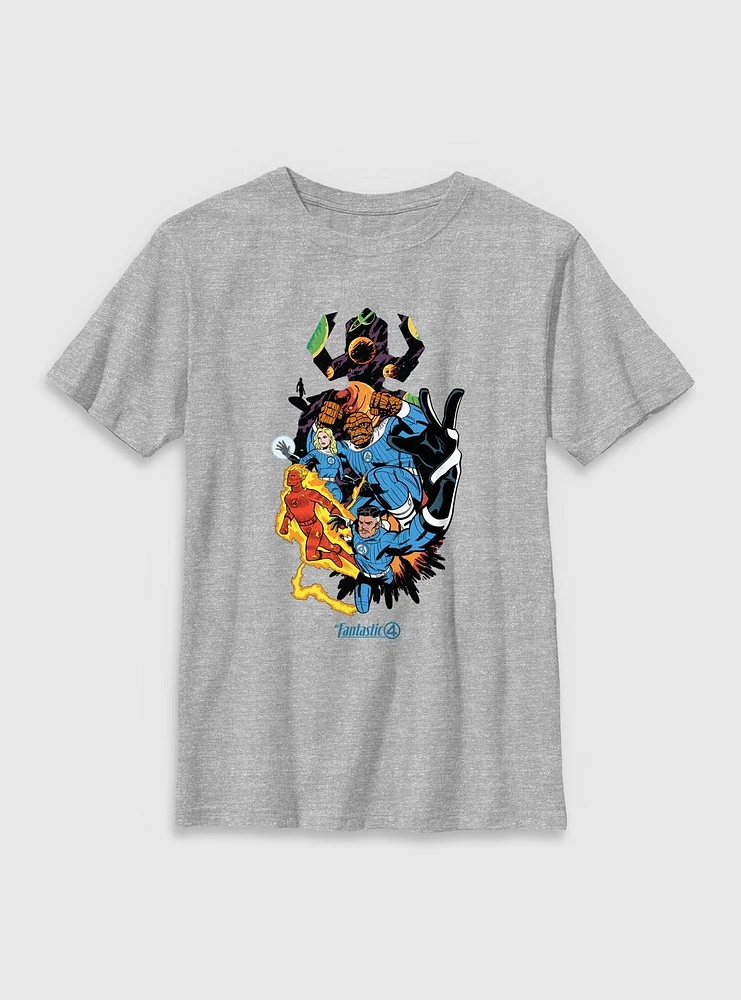 Marvel The Fantastic Four: First Steps Galactus Vs. Four Youth T-Shirt
