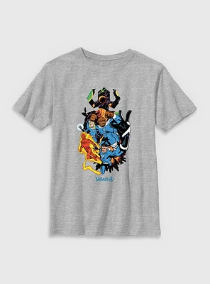 Marvel The Fantastic Four: First Steps Galactus Vs. Four Youth T-Shirt