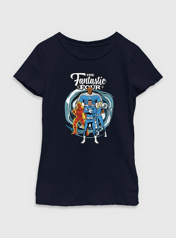 Marvel The Fantastic Four: First Steps Power Pose Youth Girls T-Shirt