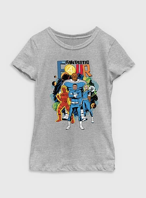 Marvel The Fantastic Four: First Steps Cosmic Pose Youth Girls T-Shirt