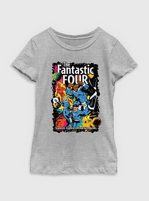 Marvel The Fantastic Four: First Steps Scientists, Explorers, Protectors, Heroes Comic Youth Girls T-Shirt