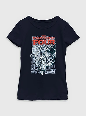 Marvel The Fantastic Four: First Steps Together As A Family Youth Girls T-Shirt