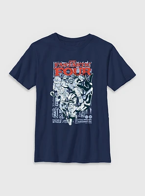 Marvel The Fantastic Four: First Steps Together As A Family Youth T-Shirt