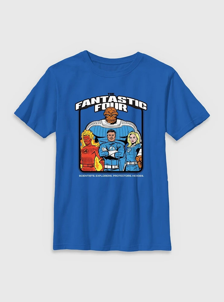 Marvel The Fantastic Four: First Steps Four Classic Protectors Youth T-Shirt