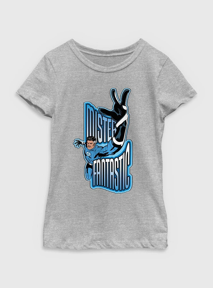 Marvel The Fantastic Four: First Steps Mister Elastic Power Youth Girls T-Shirt