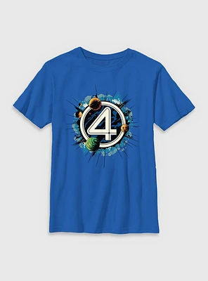 Marvel The Fantastic Four: First Steps Planets Logo Youth T-Shirt
