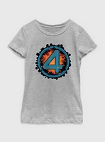 Marvel The Fantastic Four: First Steps Explosion Logo Youth Girls T-Shirt