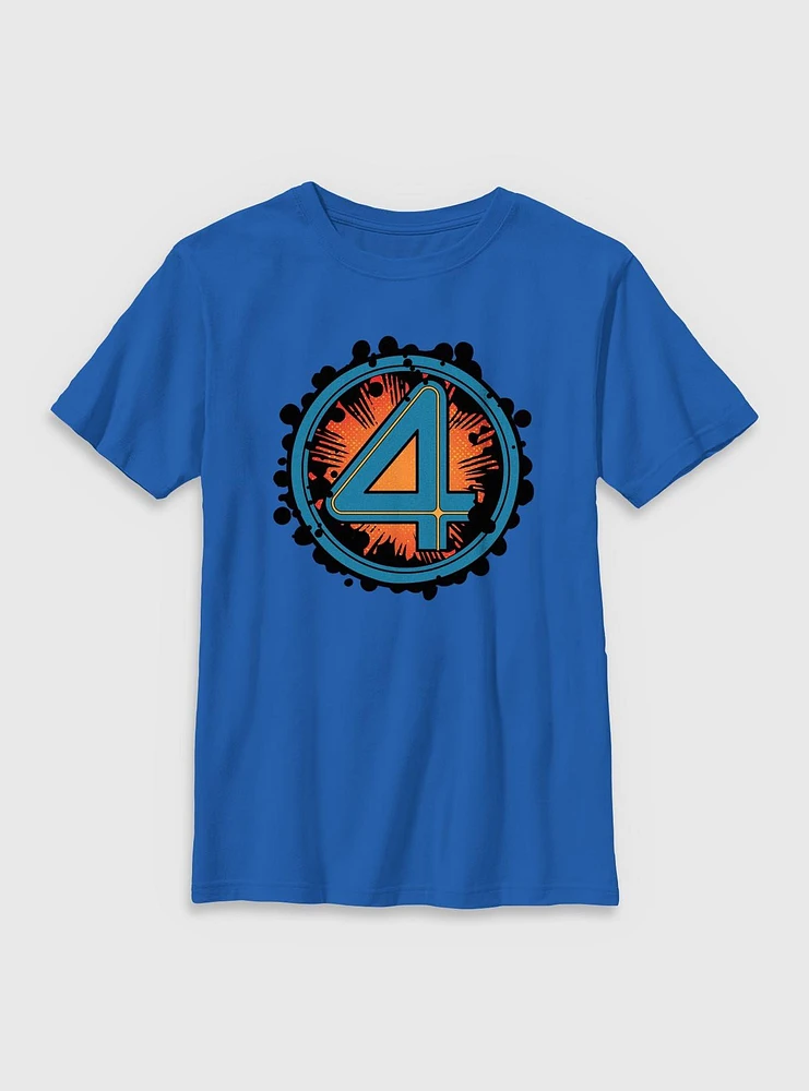 Marvel The Fantastic Four: First Steps Explosion Logo Youth T-Shirt