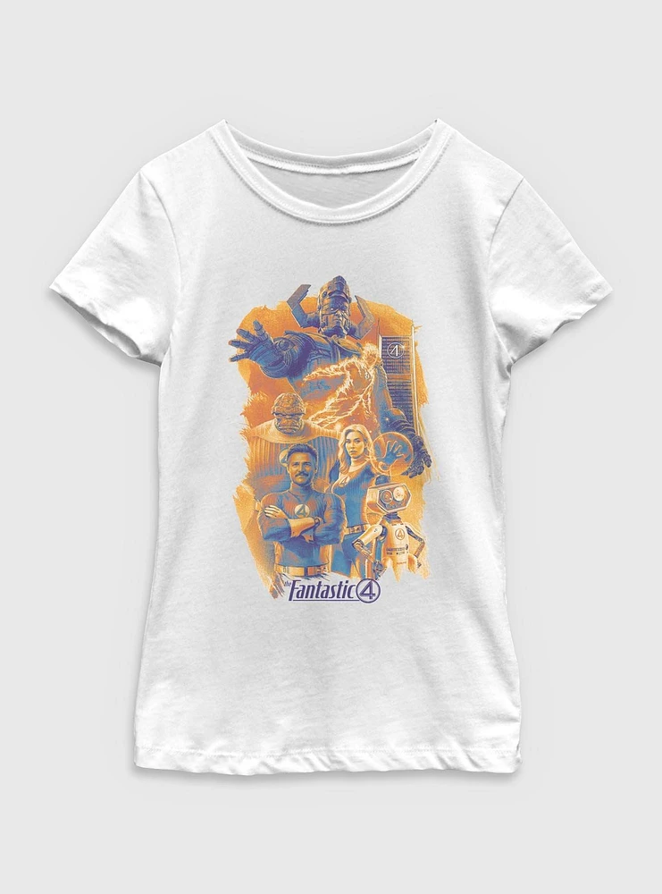 Marvel The Fantastic Four: First Steps Poster Youth Girls T-Shirt
