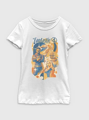 Marvel The Fantastic Four: First Steps Retro Poster Youth Girls T-Shirt