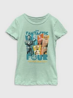Marvel The Fantastic Four: First Steps Heroes & H.E.R.B.I.E. Youth Girls T-Shirt