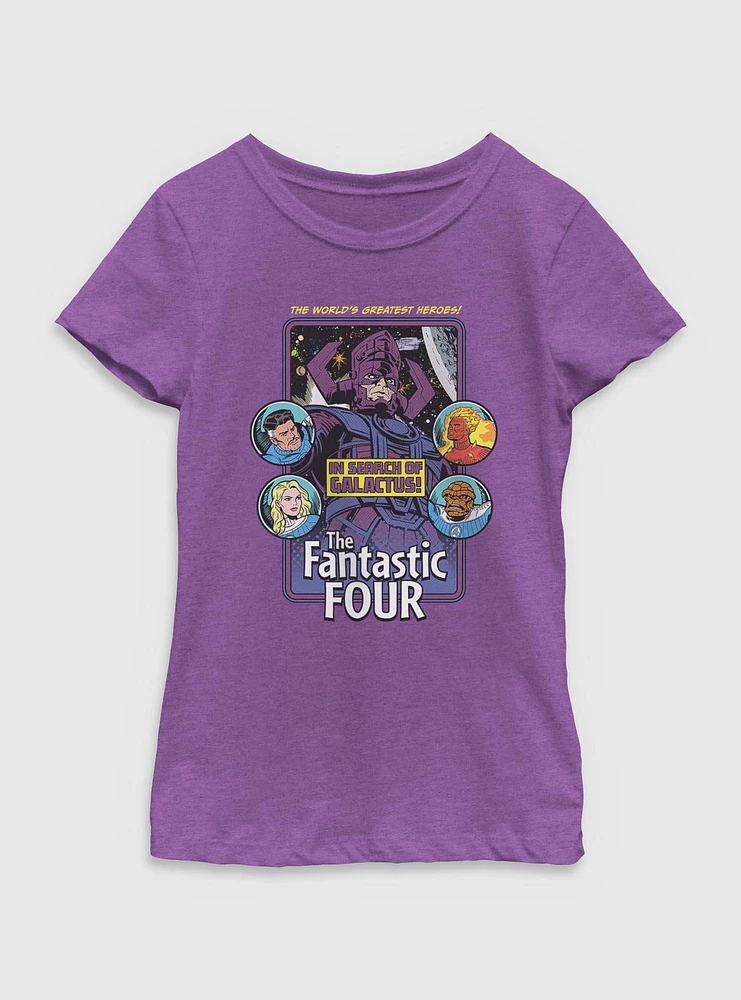 Marvel The Fantastic Four: First Steps Search Of Galactus Youth Girls T-Shirt