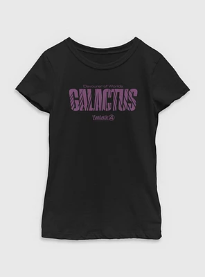 Marvel The Fantastic Four: First Steps Galactus Name Devourer Of Worlds Youth Girls T-Shirt