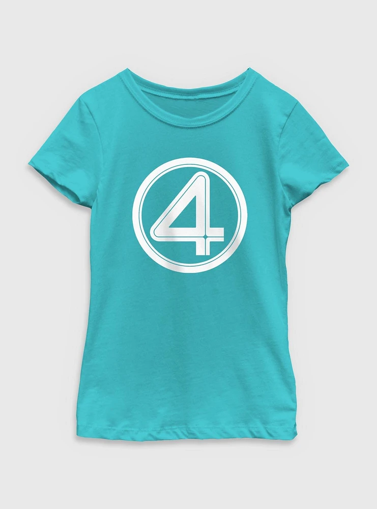 Marvel The Fantastic Four: First Steps Four Logo Youth Girls T-Shirt