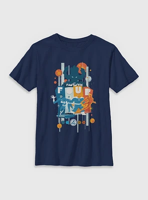 Marvel The Fantastic Four: First Steps Retro Cosmic Power Vs. Galactus Youth T-Shirt