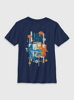 Marvel The Fantastic Four: First Steps Retro Cosmic Power Vs. Galactus Youth T-Shirt