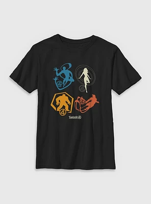 Marvel The Fantastic Four: First Steps Team Icons Youth T-Shirt