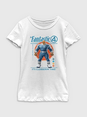 Marvel The Fantastic Four: First Steps It's Clobberin' Time Ben Grimm Thing Youth Girls T-Shirt