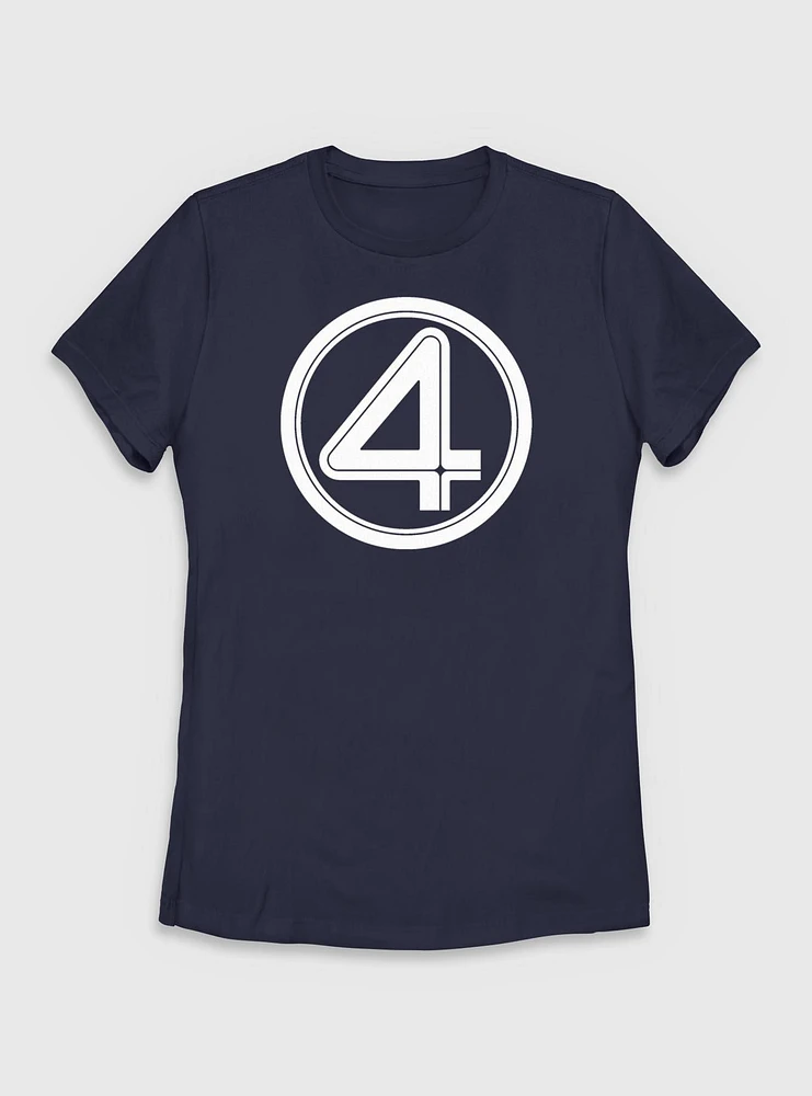 Marvel The Fantastic Four: First Steps Four Logo Womens T-Shirt