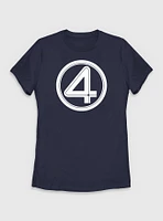Marvel The Fantastic Four: First Steps Four Logo Womens T-Shirt