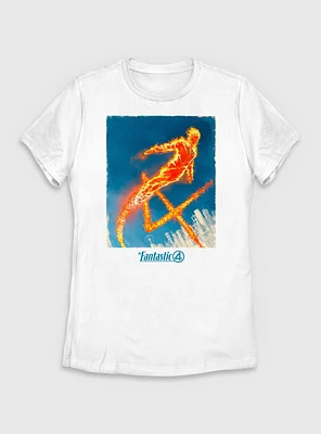 Marvel The Fantastic Four: First Steps Human Torch Womens T-Shirt