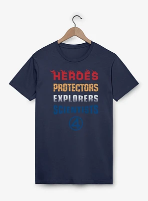 Marvel The Fantastic Four: First Steps Heroes Protectors Explorers Scientists T-Shirt