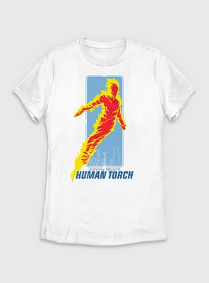 Marvel The Fantastic Four: First Steps Human Torch Johnny Storm Womens T-Shirt
