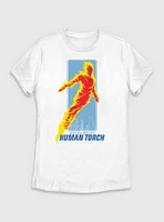 Marvel The Fantastic Four: First Steps Human Torch Johnny Storm Womens T-Shirt
