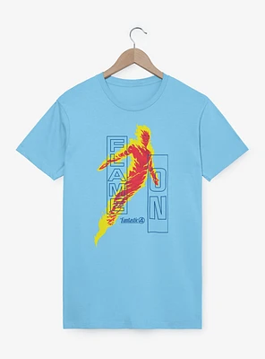 Marvel The Fantastic Four: First Steps Human Torch Flame On T-Shirt