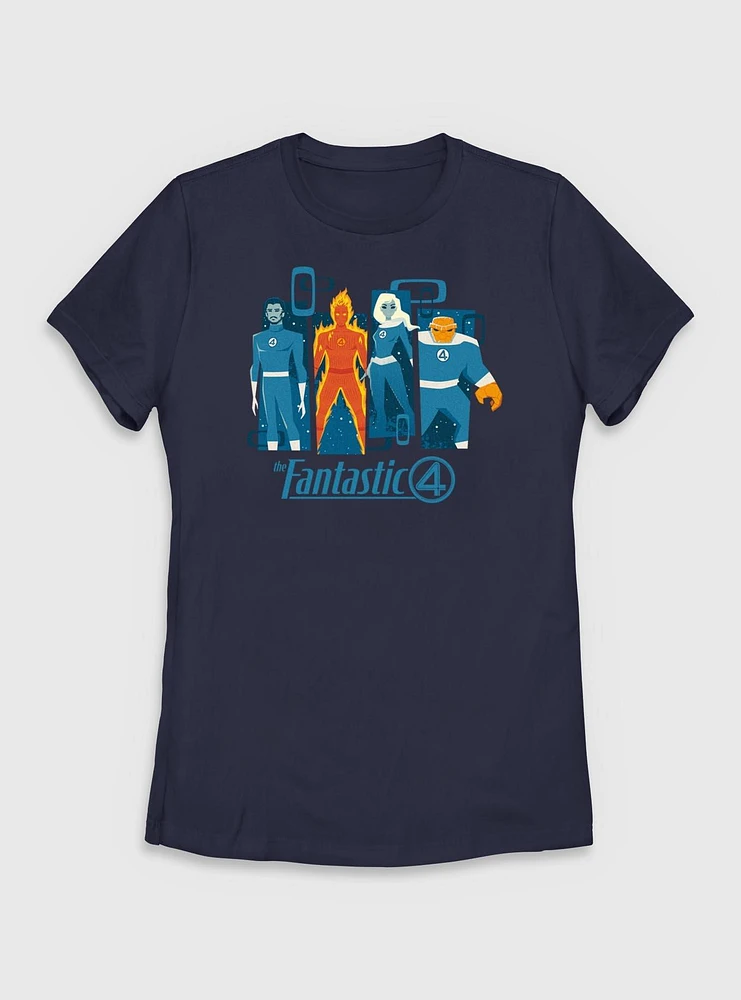 Marvel The Fantastic Four: First Steps Simple Panels Womens T-Shirt