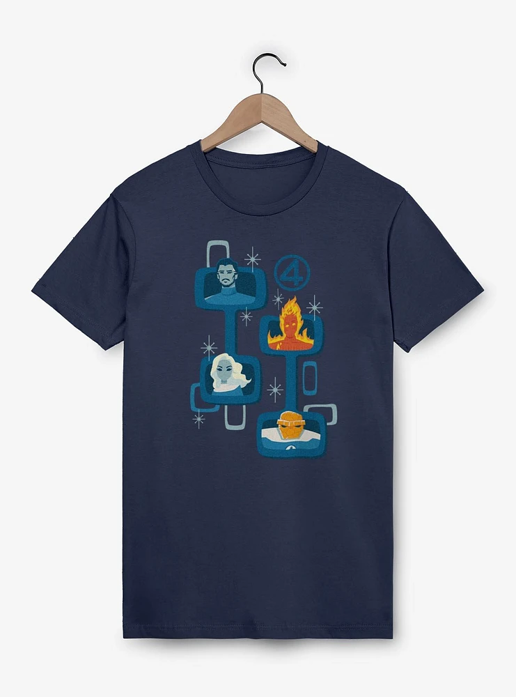 Marvel The Fantastic Four: First Steps Retro Heads T-Shirt