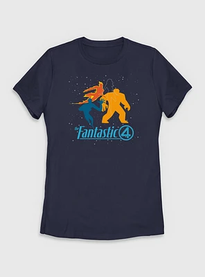 Marvel The Fantastic Four: First Steps Team Silhouette Womens T-Shirt