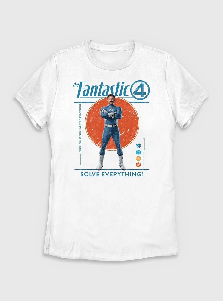 Marvel The Fantastic Four: First Steps Solve Everything Reed Richards Mister Womens T-Shirt