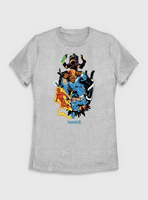 Marvel The Fantastic Four: First Steps Galactus Vs. Four Womens T-Shirt