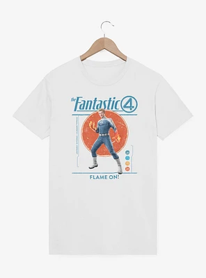 Marvel The Fantastic Four: First Steps Flame On Johnny Storm Human Torch T-Shirt