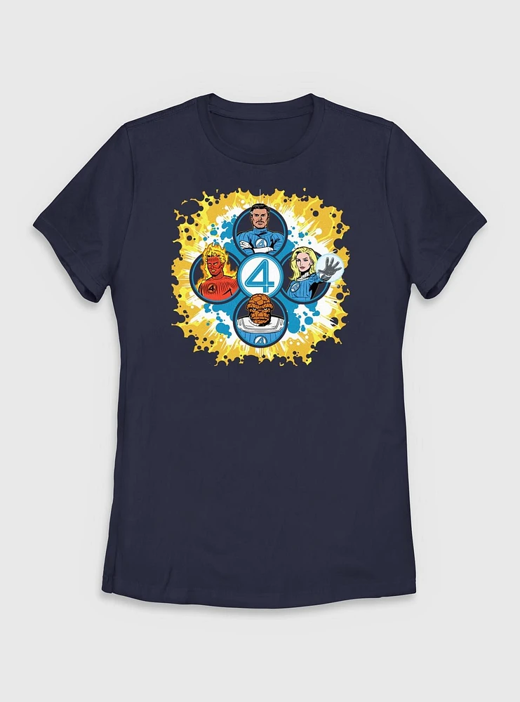 Marvel The Fantastic Four: First Steps Cosmic Explorers Womens T-Shirt